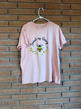 Sweet as Honey Pink Graphic Tee - Short Sleeve